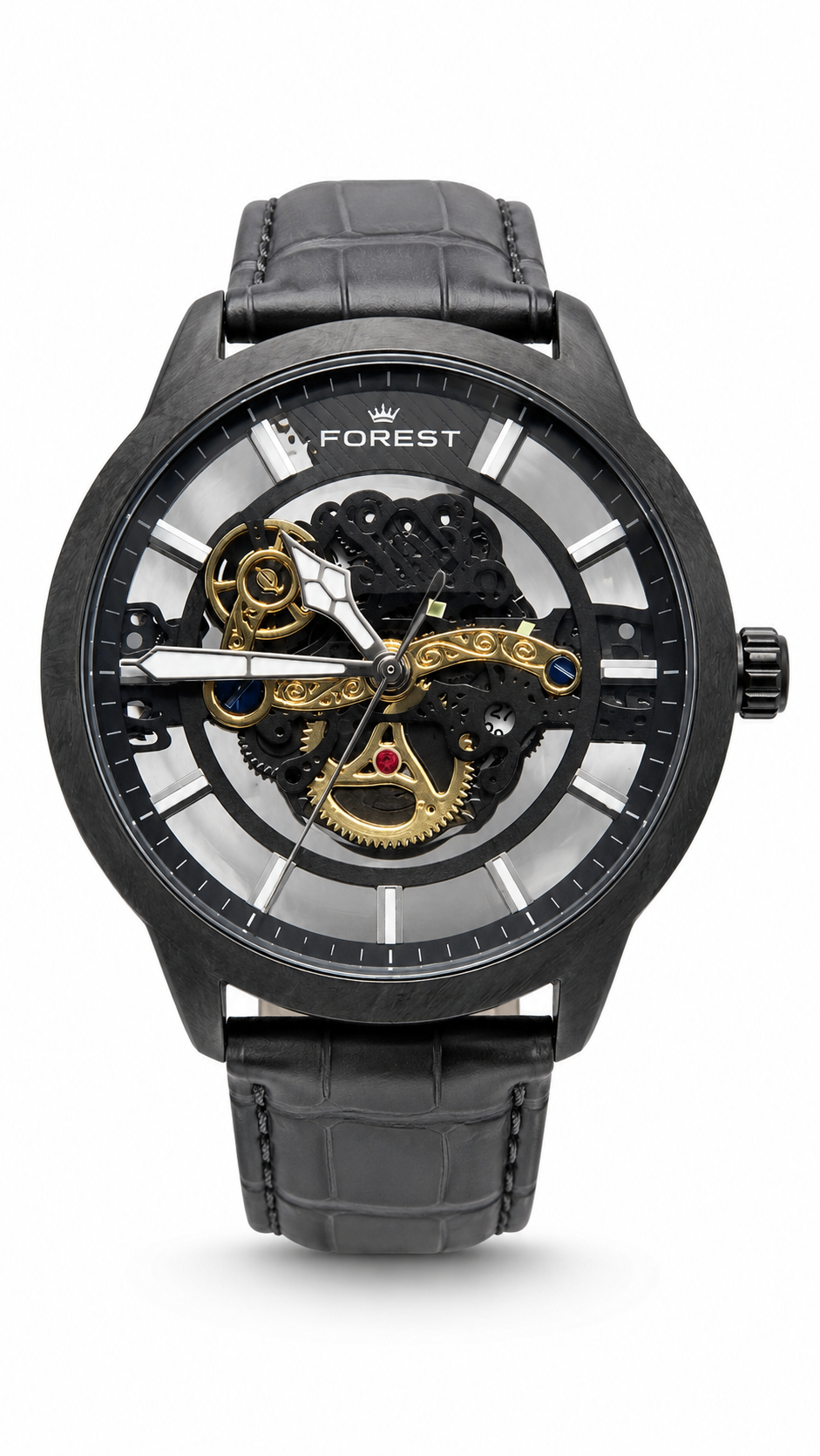 FOREST Skeleton Dial Premium Watch