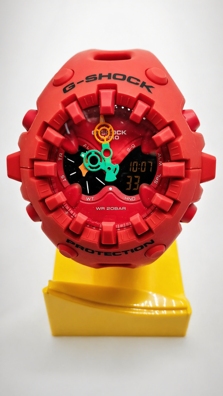 Shock Resistant Sports Watch – Red Rugged Digital Analog