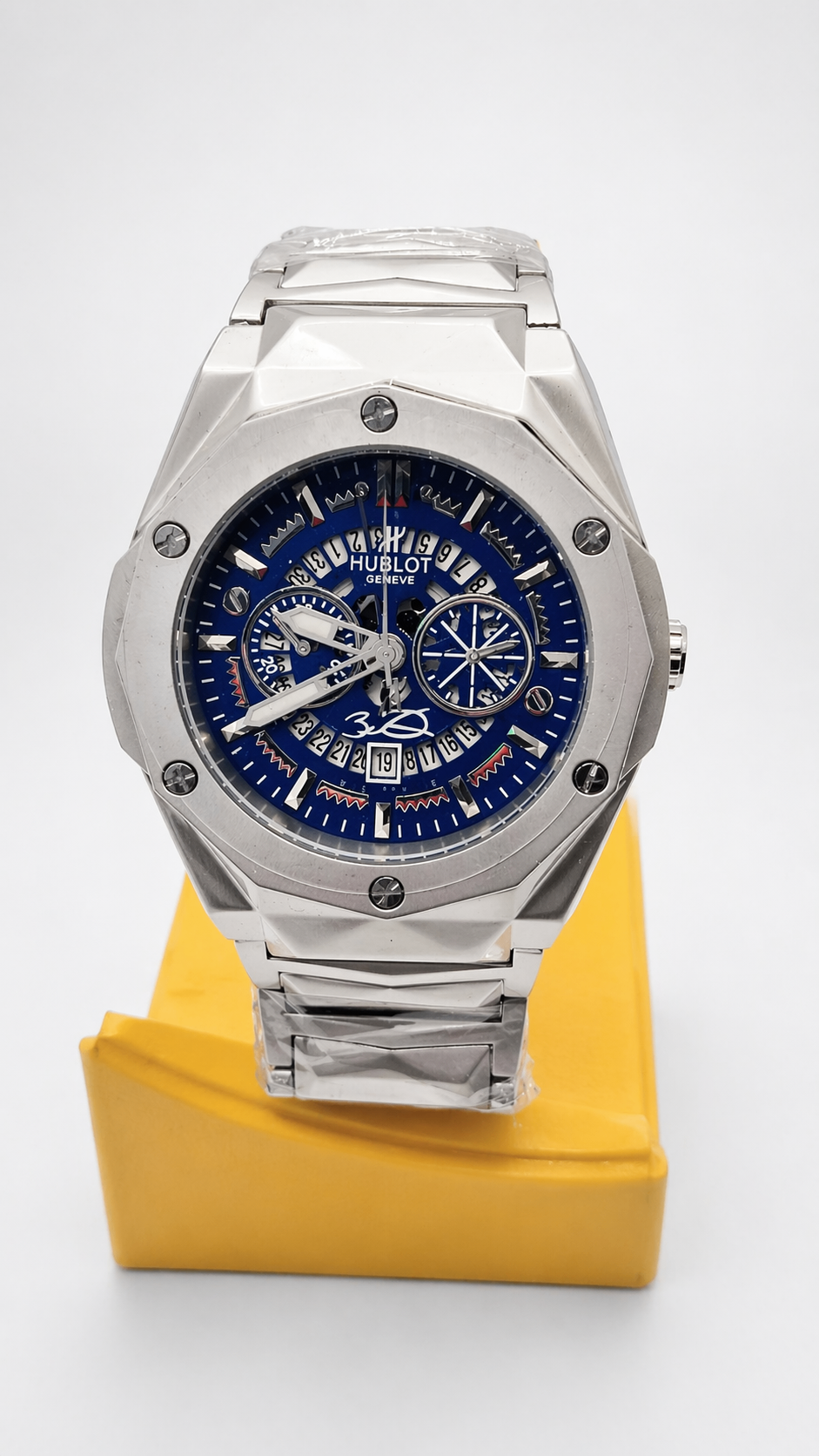 Stainless Steel Chronograph Watch – Blue Dial Premium